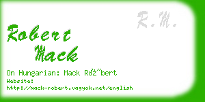 robert mack business card